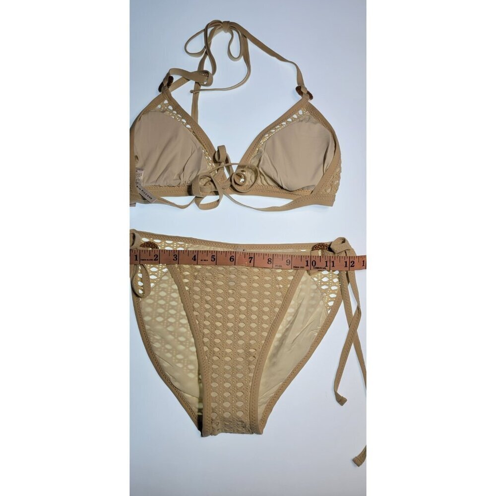 Robin Piccone Bikini Womens Set Top Triangle and Bottom Mid Rise Sz Medium #28 - Picture 7 of 9